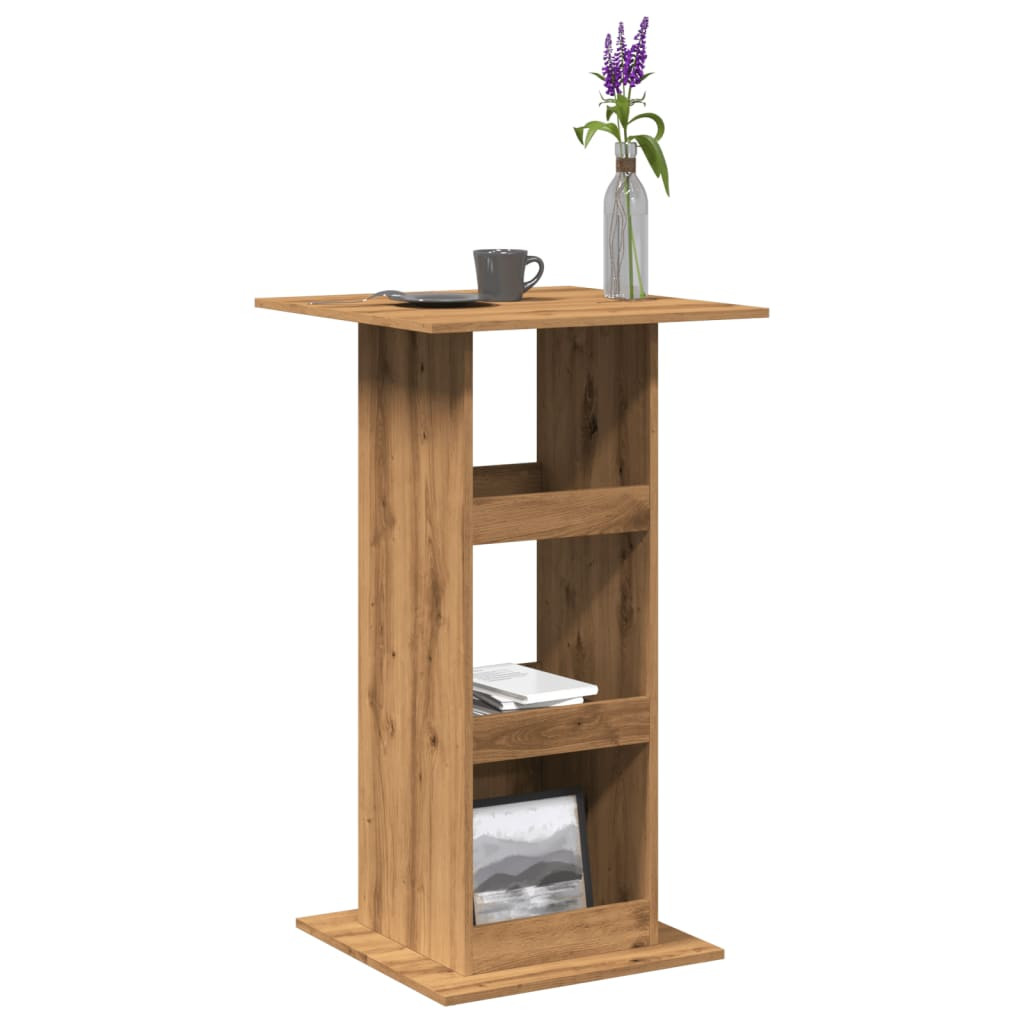 vidaXL Bartisch mit Ablagen Artisan-Eiche 60x60x102 cm Holzwerkstoff