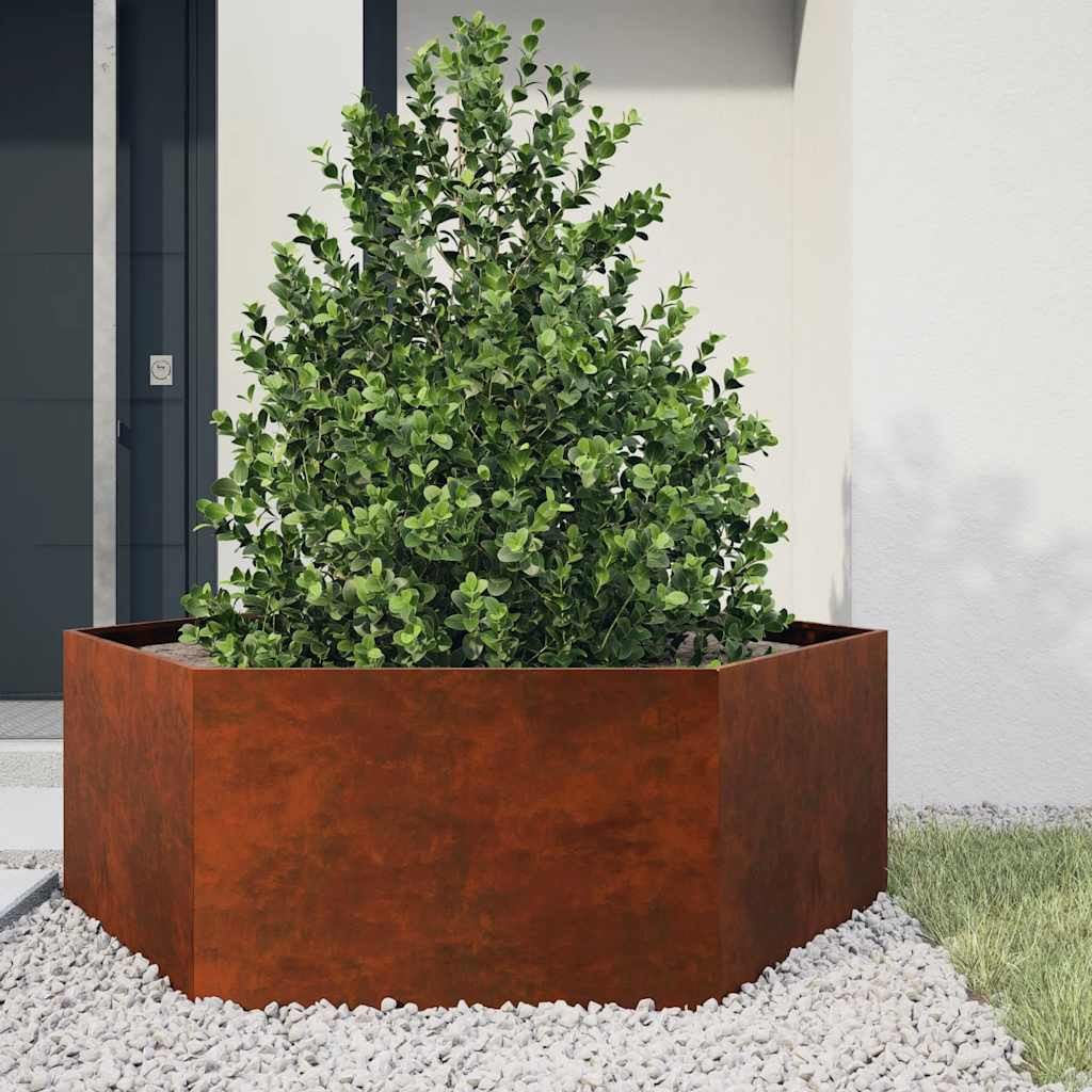 vidaXL Pflanzkübel Rostig 138x120x45 cm Cortenstahl