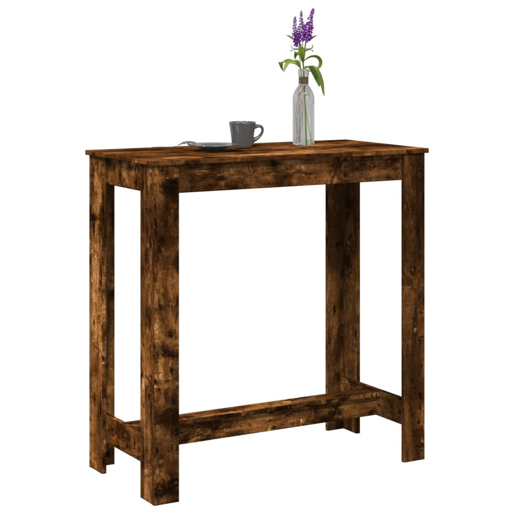 vidaXL Bartisch Räuchereiche 102x50x103,5 cm Holzwerkstoff