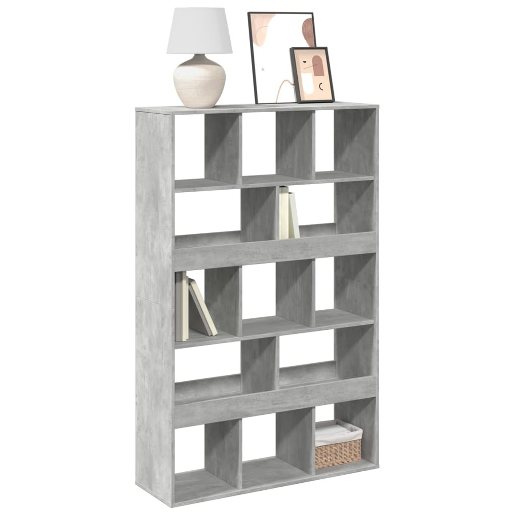 vidaXL Bücherregal Betongrau 100x33x156,5 cm Holzwerkstoff