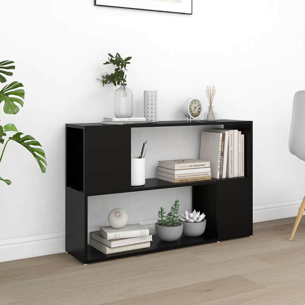 vidaXL Bücherregal Schwarz 100x24x63 cm Holzwerkstoff