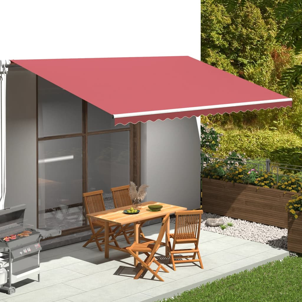 vidaXL Ersatzstoff für Markise Burgunderrot 5x3 m Polyester