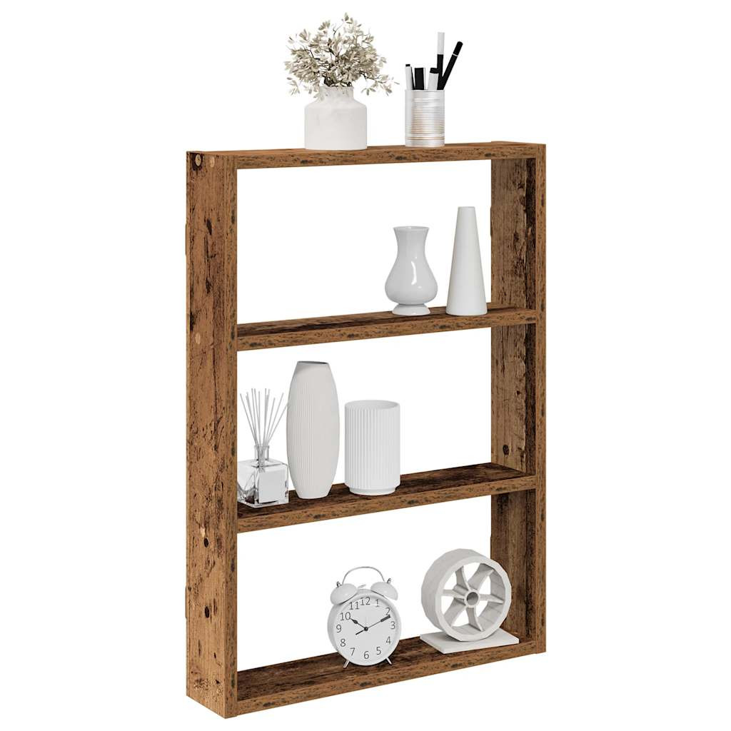 vidaXL Wandregal Altholz-Optik 43x9x60 cm Holzwerkstoff