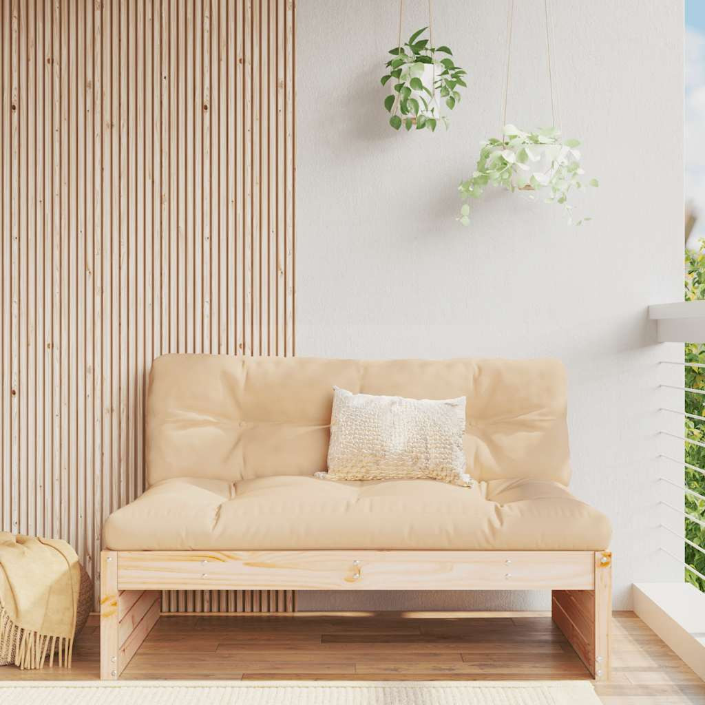 vidaXL Mittelsofa 120x80 cm Massivholz Kiefer