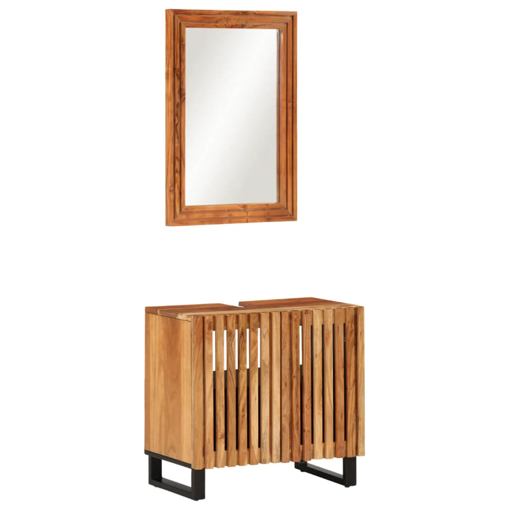 vidaXL 2-tlg. Badmöbel-Set Massivholz Akazie