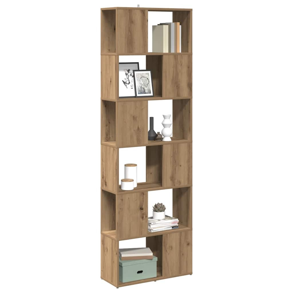 vidaXL Bücherregal/Raumteiler Artisan-Eiche 60x24x186 cm
