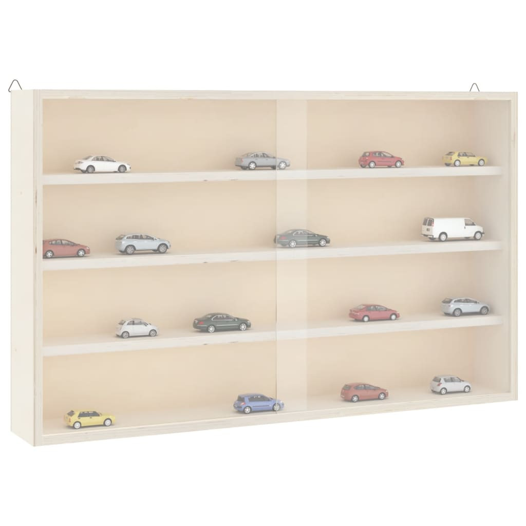 vidaXL Sammlervitrine aus Holz mit Türen 60 x 8,5 x 37 cm