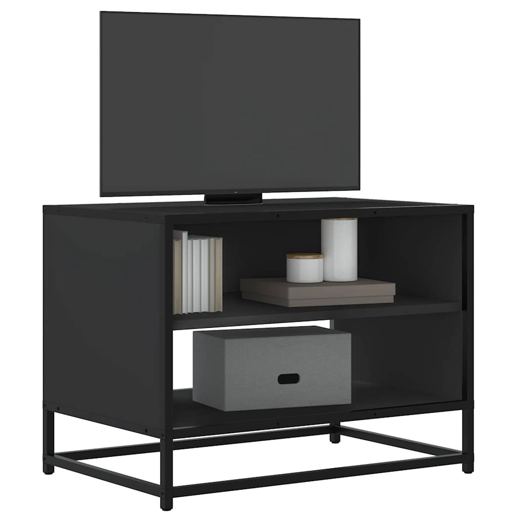 vidaXL TV-Schrank Schwarz 61x40x46 cm Holzwerkstoff und Metall