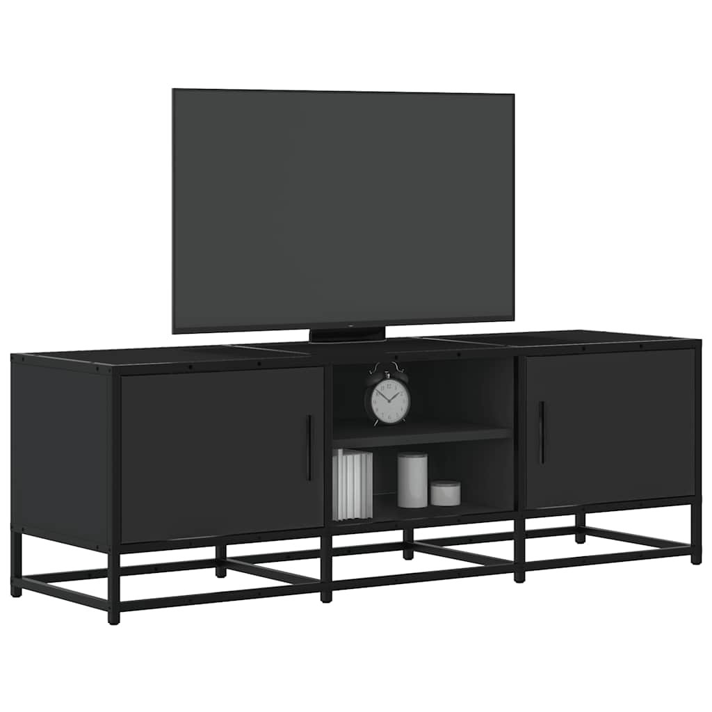 vidaXL TV-Schrank Schwarz 120x35x41 cm Holzwerkstoff und Metall