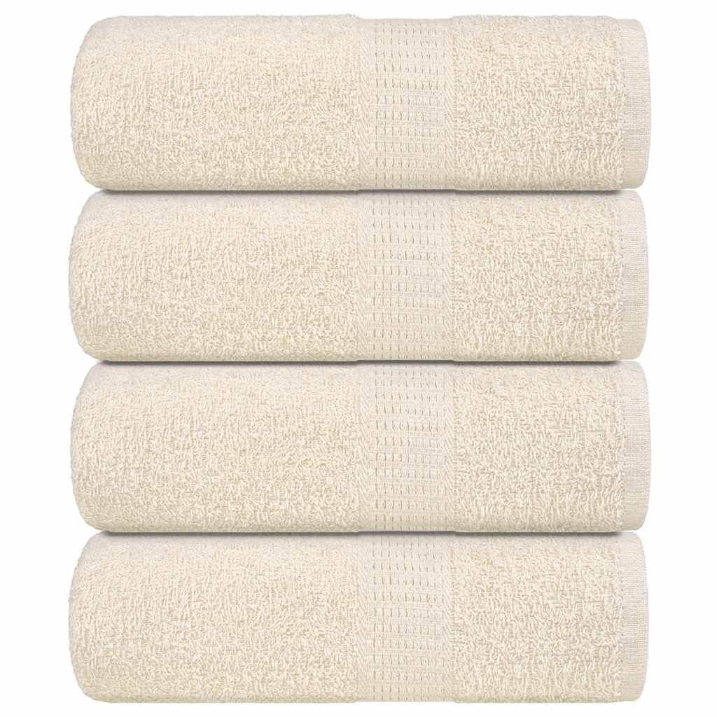 vidaXL Waschtücher FROGN 4 Stk. Creme 30x30 cm 360 g/m²