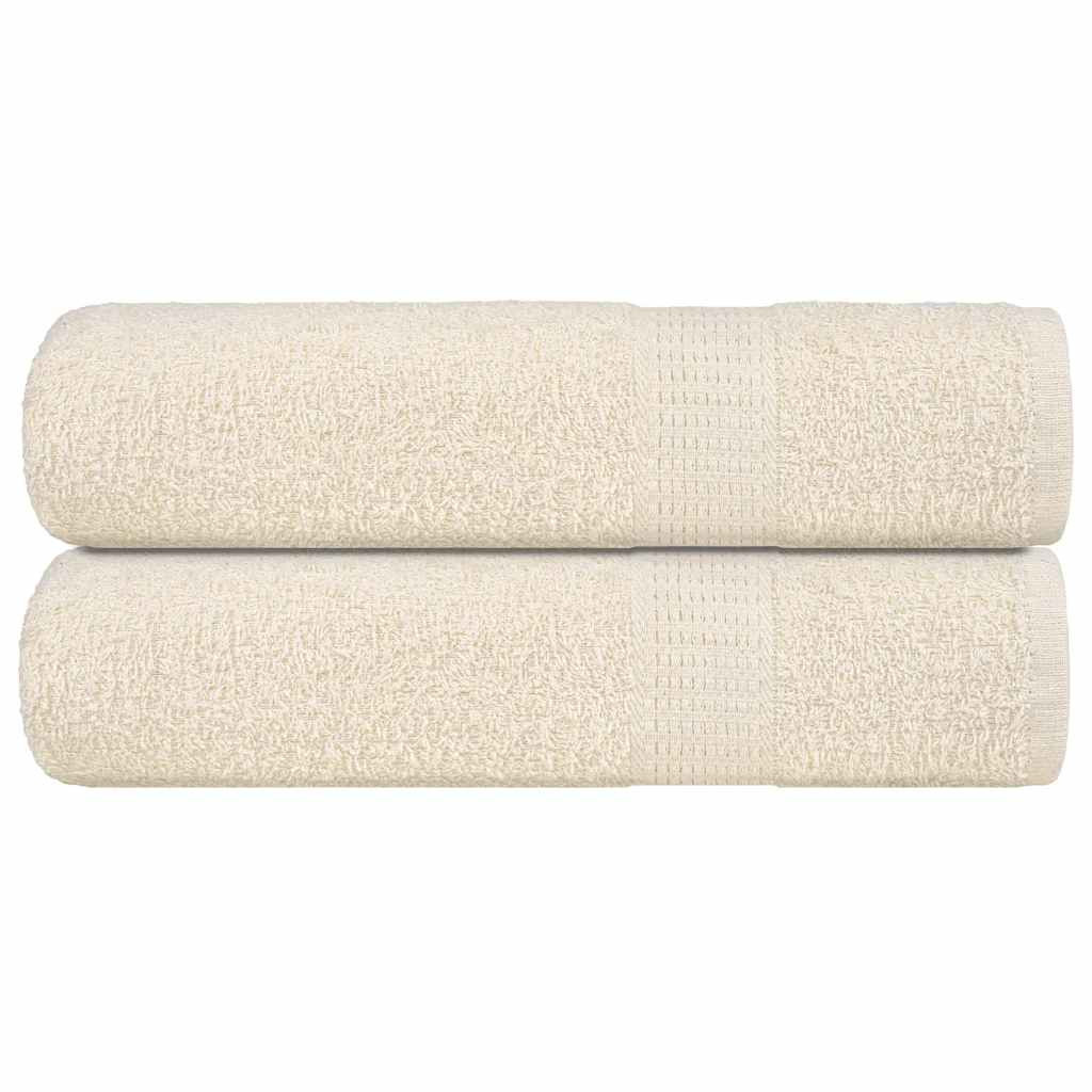 vidaXL Handtücher FROGN 2 Stk. Creme 50x100 cm 360 g/m²