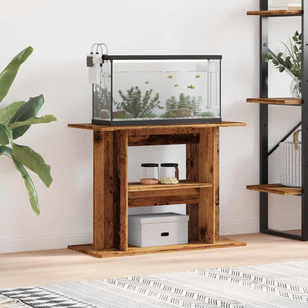 vidaXL Aquariumständer Altholz 80x35x60 cm Holzwerkstoff