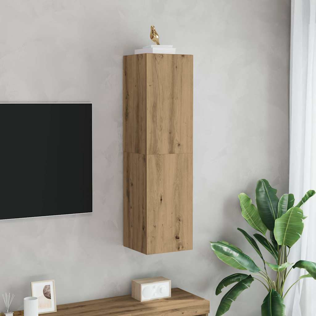 vidaXL TV-Schrank Artisan-Eiche 30,5x30x110 cm Holzwerkstoff