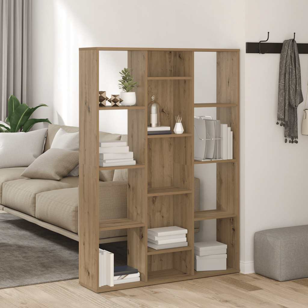 vidaXL Raumteiler/Bücherregal Artisan-Eiche 100x24x140cm Holzwerkstoff