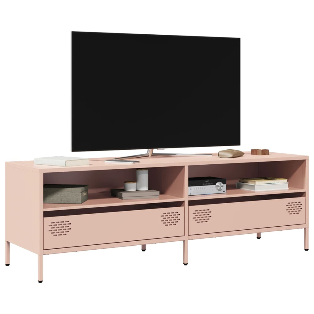 vidaXL TV-Schrank Rosa 135x39x43,5 cm Kaltgewalzter Stahl