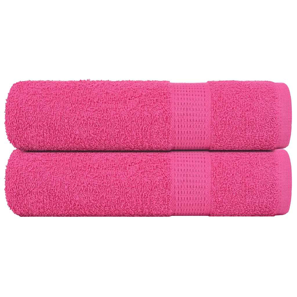 vidaXL Badetücher FROGN 2 Stk. Rosa 100x150 cm 360 g/m²