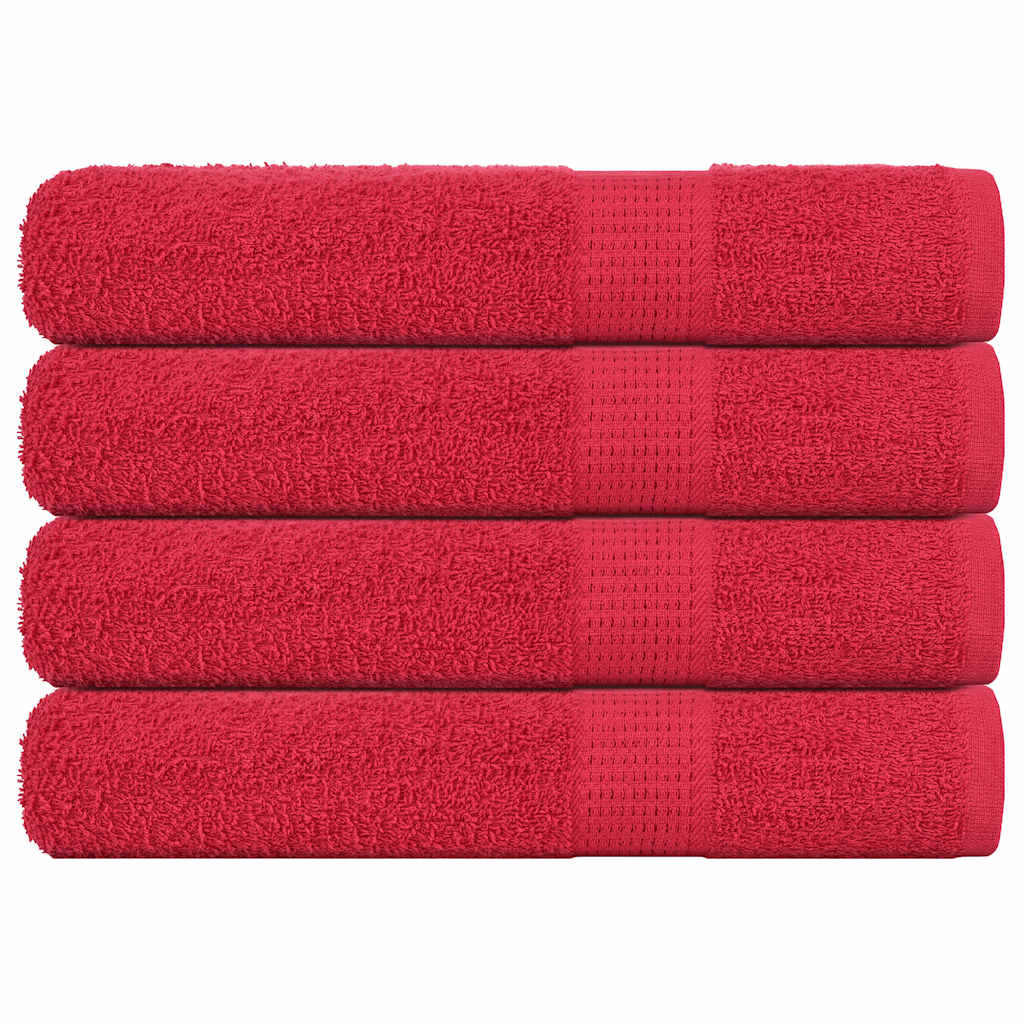 vidaXL Handtücher FROGN 4 Stk. Rot 100x200 cm 360 g/m²