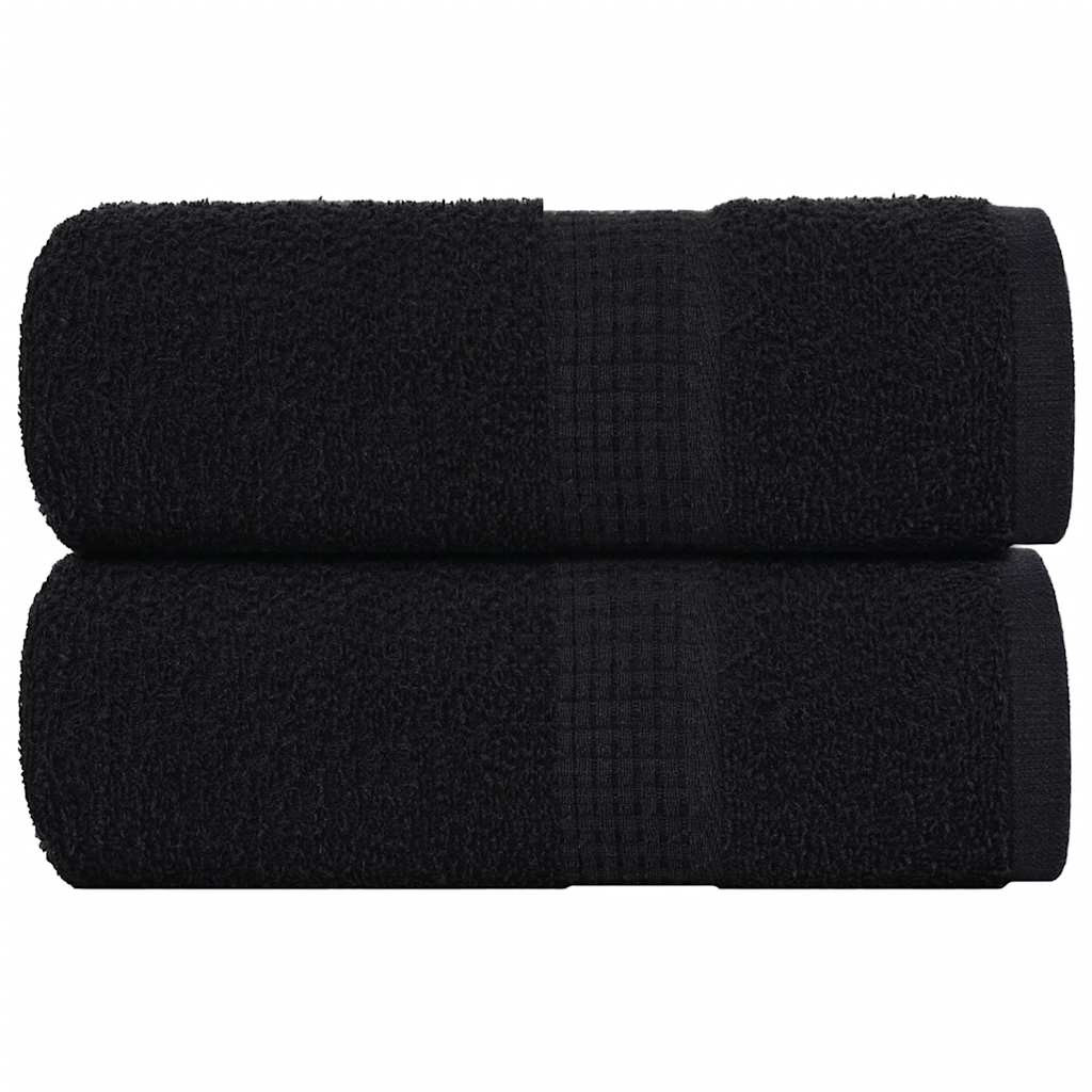 vidaXL Gästetücher FROGN 2 Stk. Schwarz 30x50 cm 360 g/m²