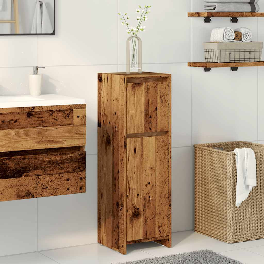 vidaXL Badschrank Altholz-Optik 30x30x95 cm Holzwerkstoff