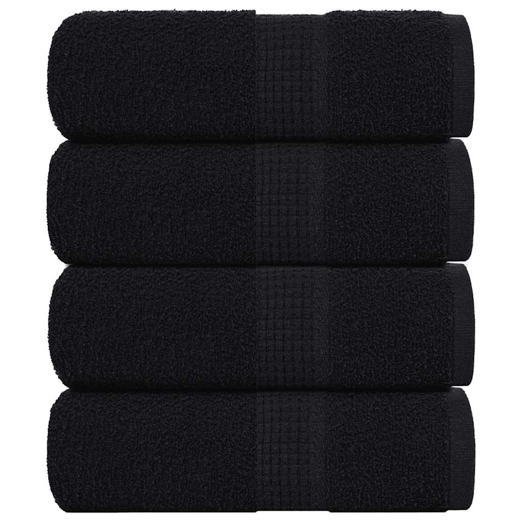 vidaXL Waschtücher FROGN 4 Stk. Schwarz 30x30 cm 360 g/m²