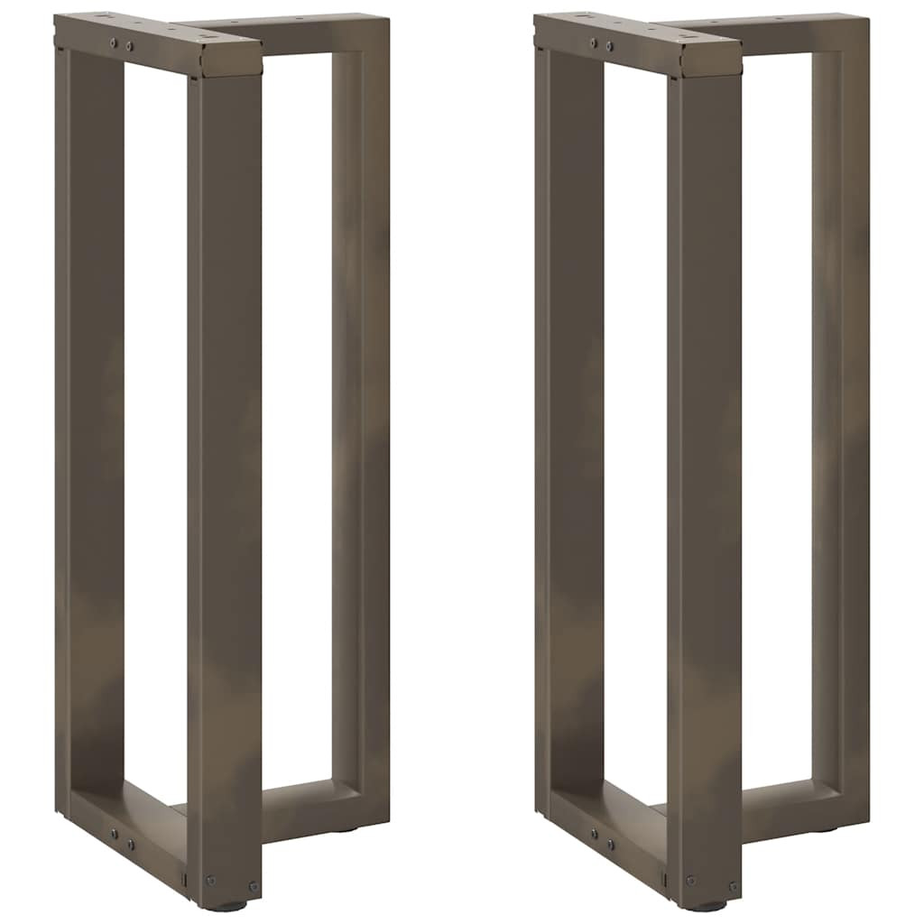 vidaXL Bartischbeine T-Form 2 Stk. Naturstahl 50x35x(100-101) cm Stahl