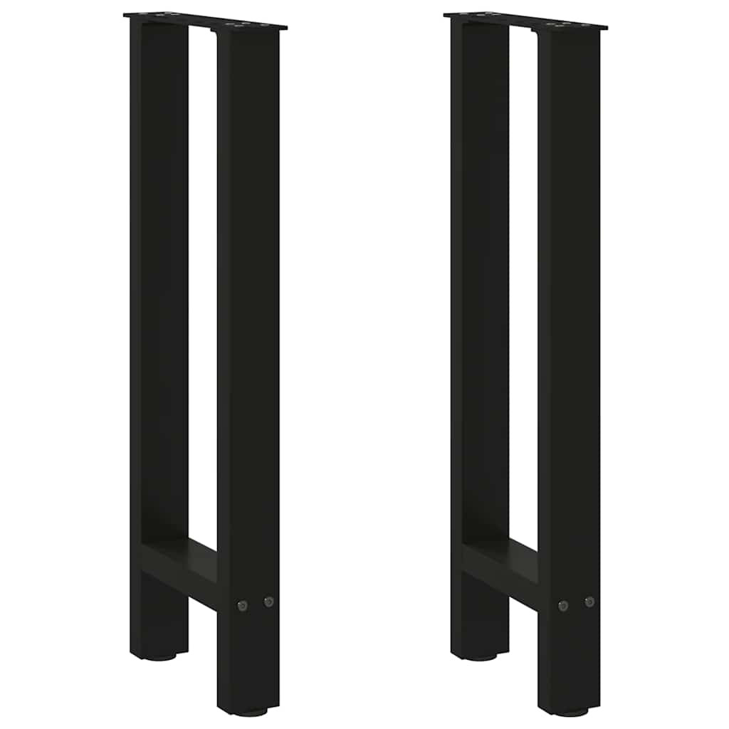 vidaXL Konsolentischbeine Schwarz 2 Stk. 28x(72-73) cm Stahl
