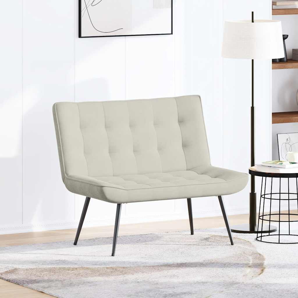 vidaXL Sitzbank Creme 110x74x84 cm Samt