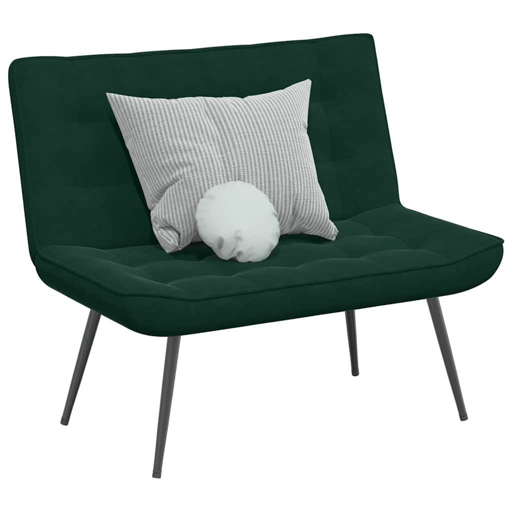 vidaXL Sitzbank Dunkelgrün 110x74x84 cm Samt