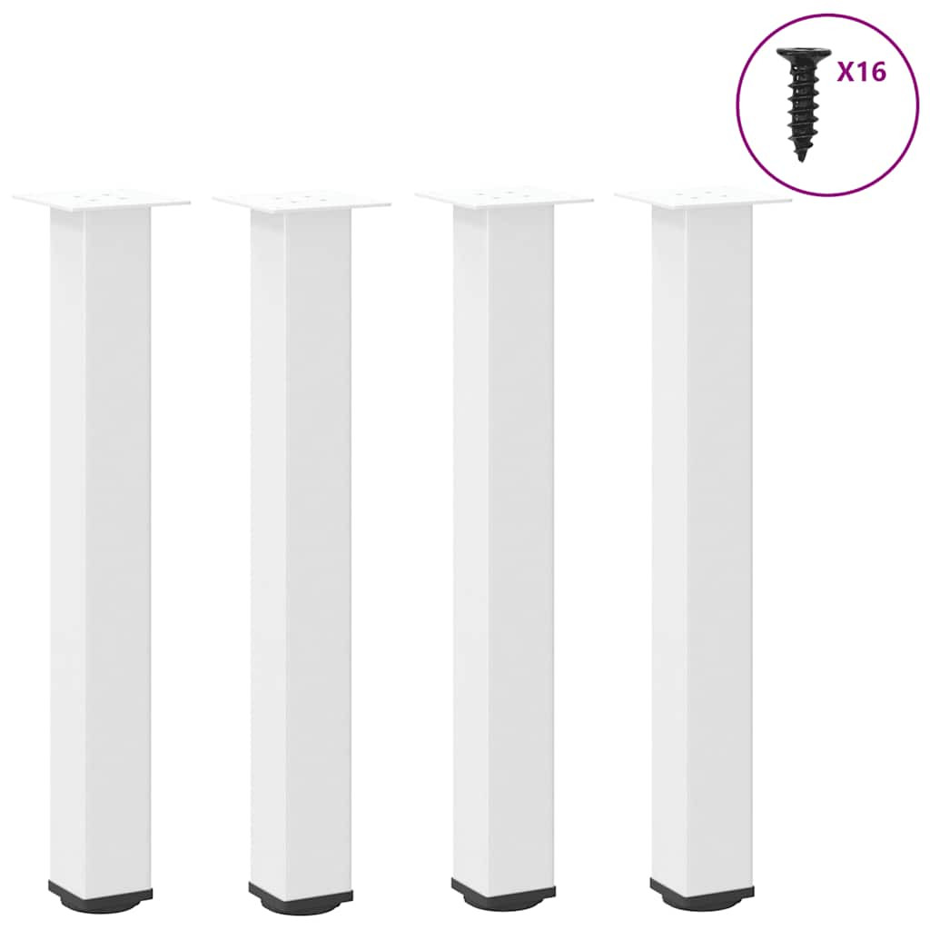 vidaXL Konsolentischbeine 4 Stk. Weiß 72-74 cm Stahl