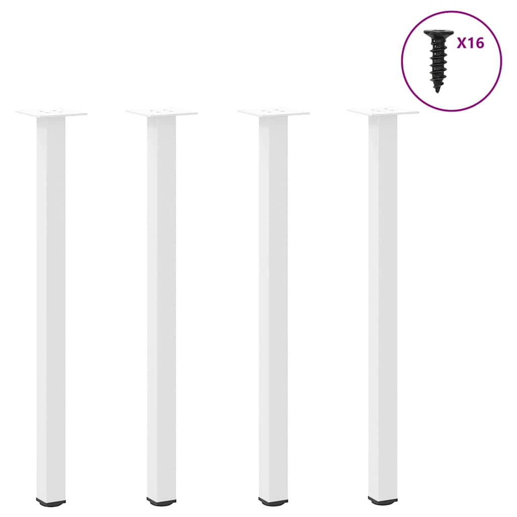 vidaXL Konsolentischbeine 4 Stk. Weiß 72-74 cm Stahl