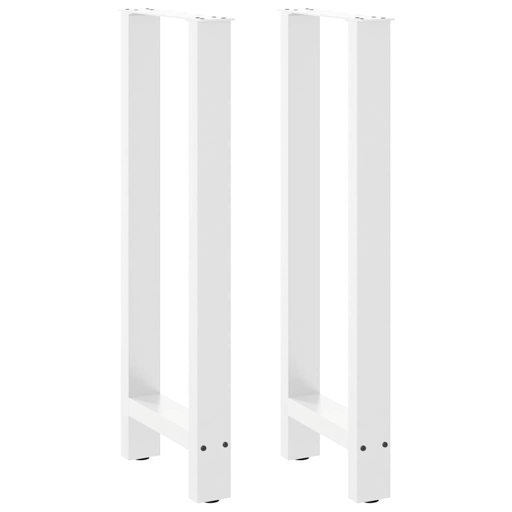 vidaXL Bartischbeine Weiß 2 Stk. 50x(100-101) cm Stahl