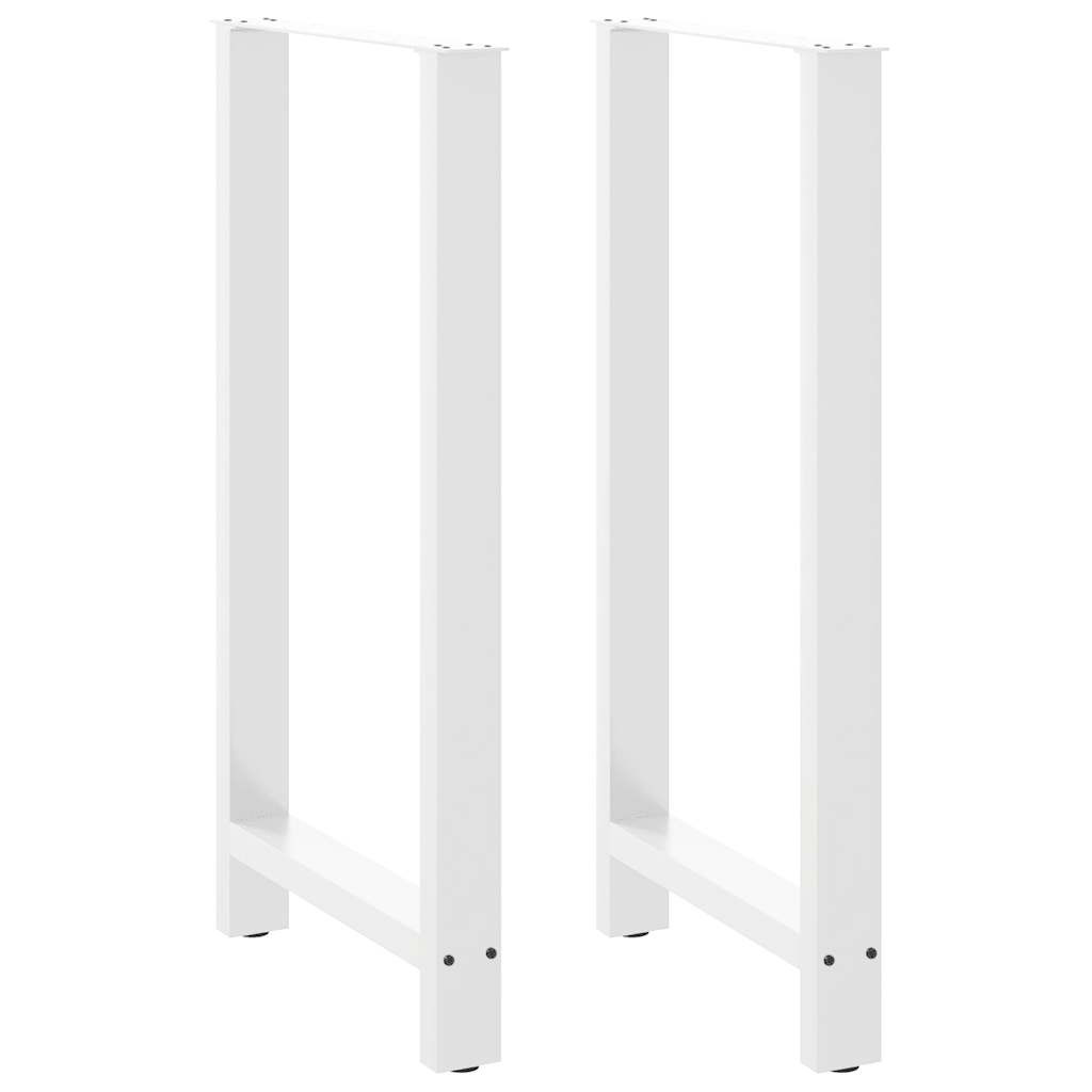 vidaXL Bartischbeine Weiß 2 Stk. 60x(110-111) cm Stahl