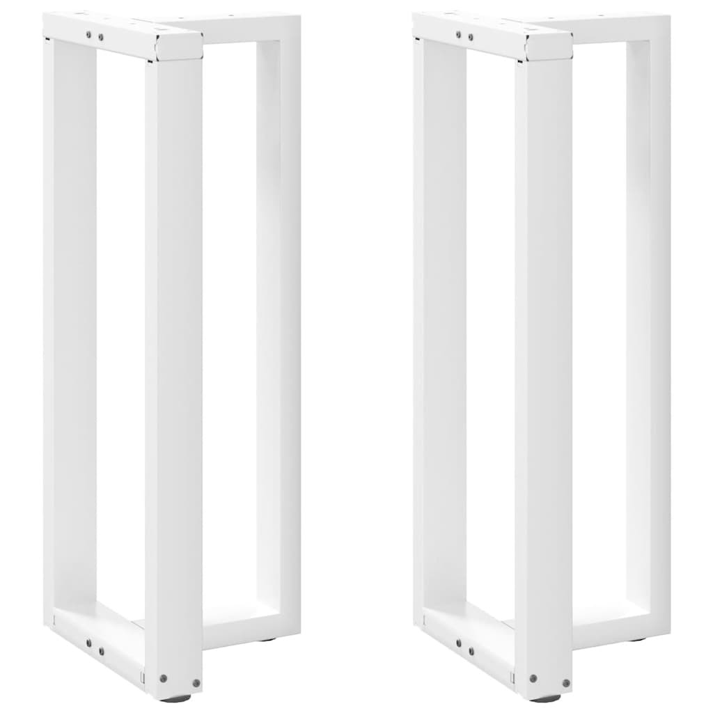 vidaXL Bartischbeine T-Form 2 Stk. Weiß 40x35x(100-101) cm Stahl