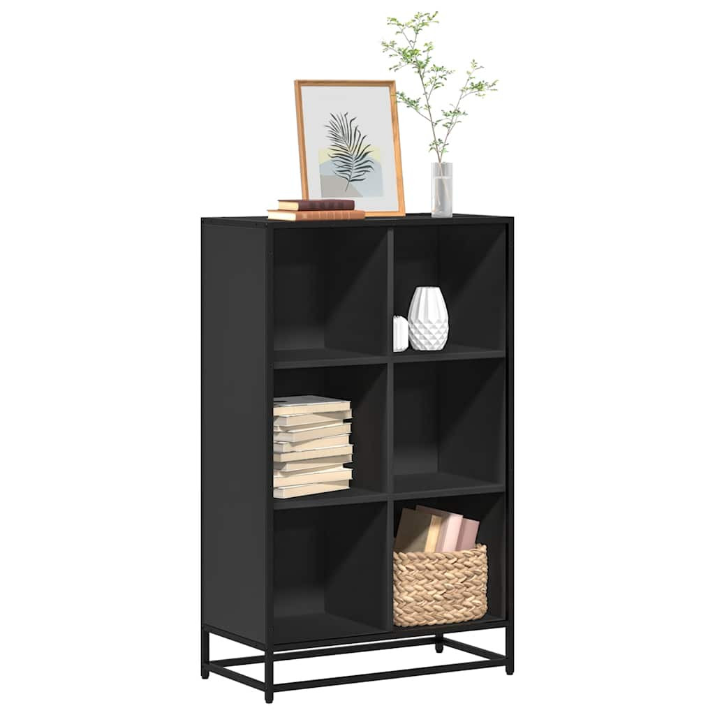 vidaXL Bücherregal Schwarz 65,5x33x107,5 cm Holzwerkstoff