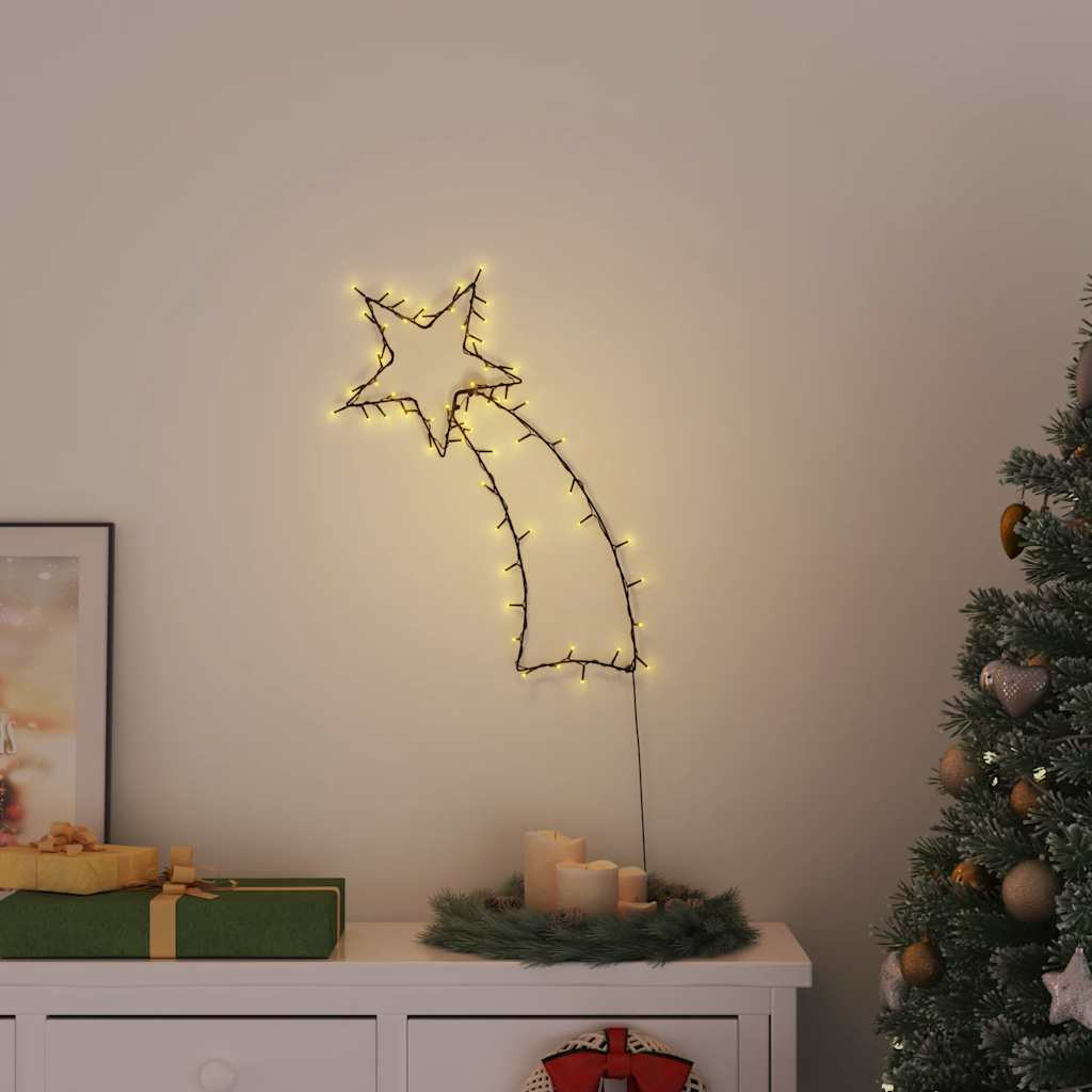 vidaXL Weihnachtsbeleuchtung Sternschnuppen-Silhouette 80 LEDs