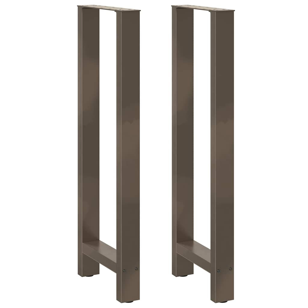 vidaXL Bartischbeine Naturstahl 2 Stk. 50x(110-111) cm Stahl