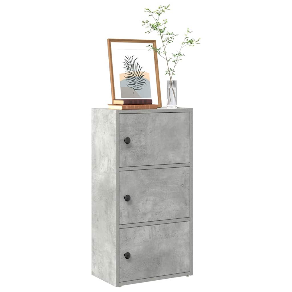 vidaXL Bücherregal Betongrau 40x24x77 cm Holzwerkstoff