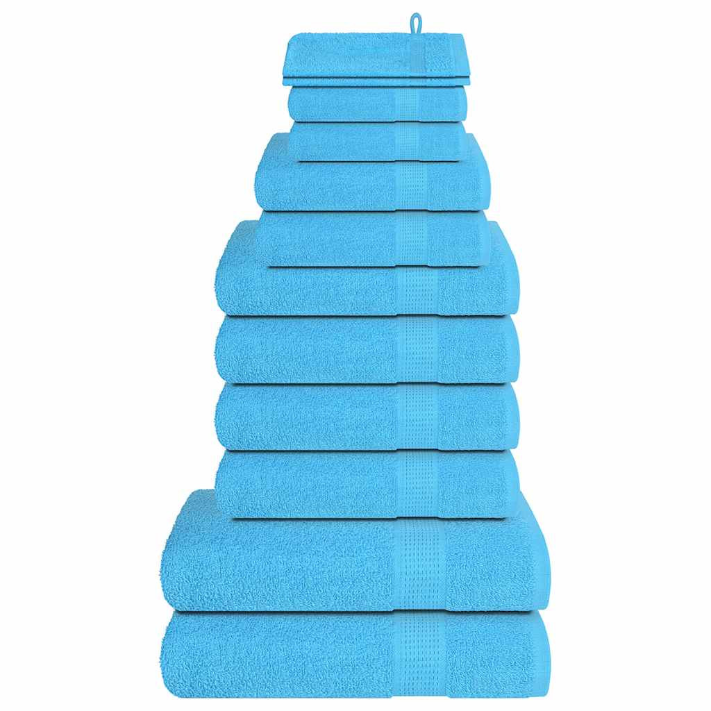 vidaXL 12-tlg. Handtuch-Set FROGN Türkis 360 g/m²