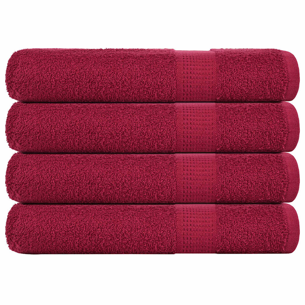 vidaXL Saunatücher FROGN 4 Stk. Bordeaux 80x200 cm 360 g/m²