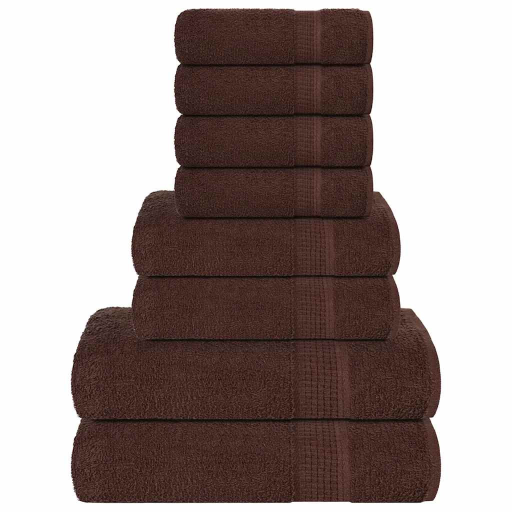 vidaXL 8-tlg. Handtuch-Set FROGN Braun 360 g/m²