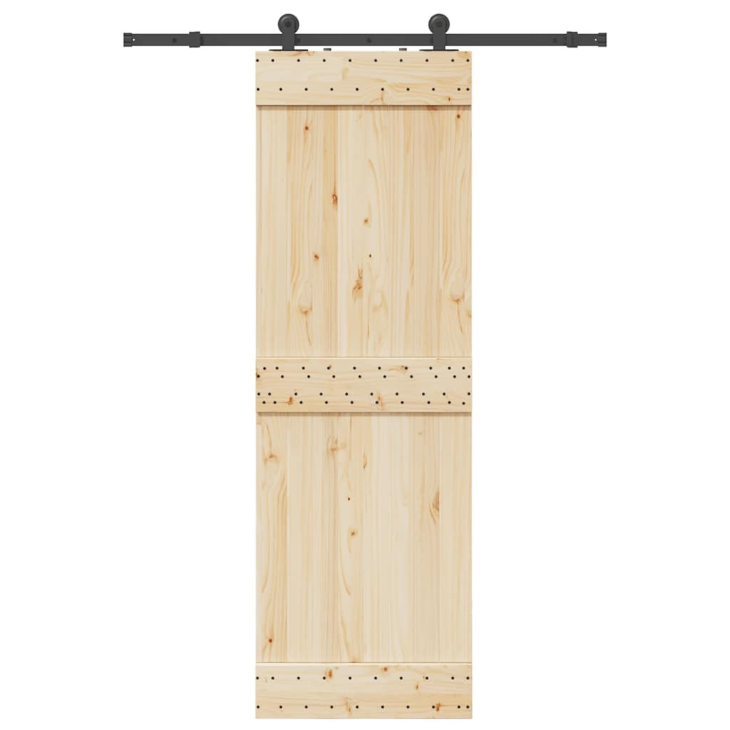 vidaXL Schiebetürbeschlag-Set 152,5 cm Stahl Schwarz
