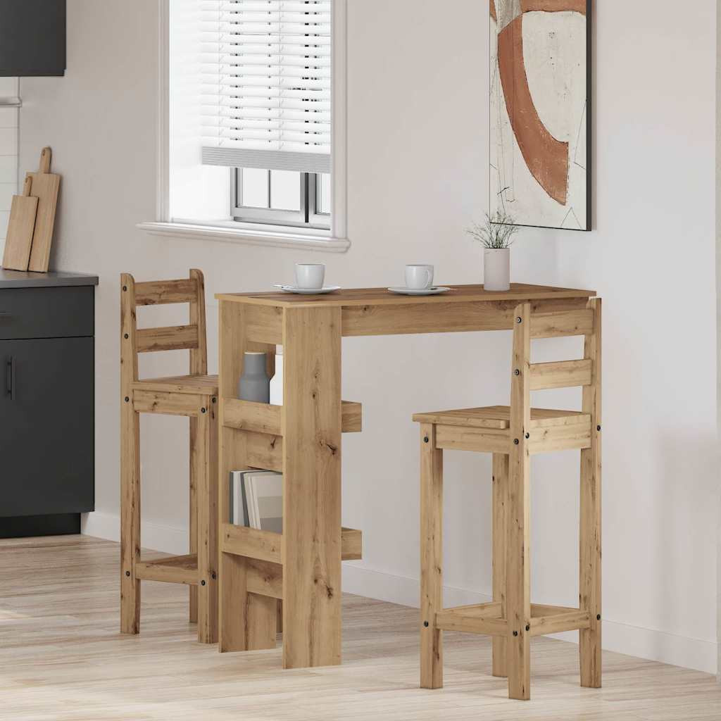 vidaXL Wand-Bartisch Artisan-Eiche 102x45x103,5 cm Holzwerkstoff