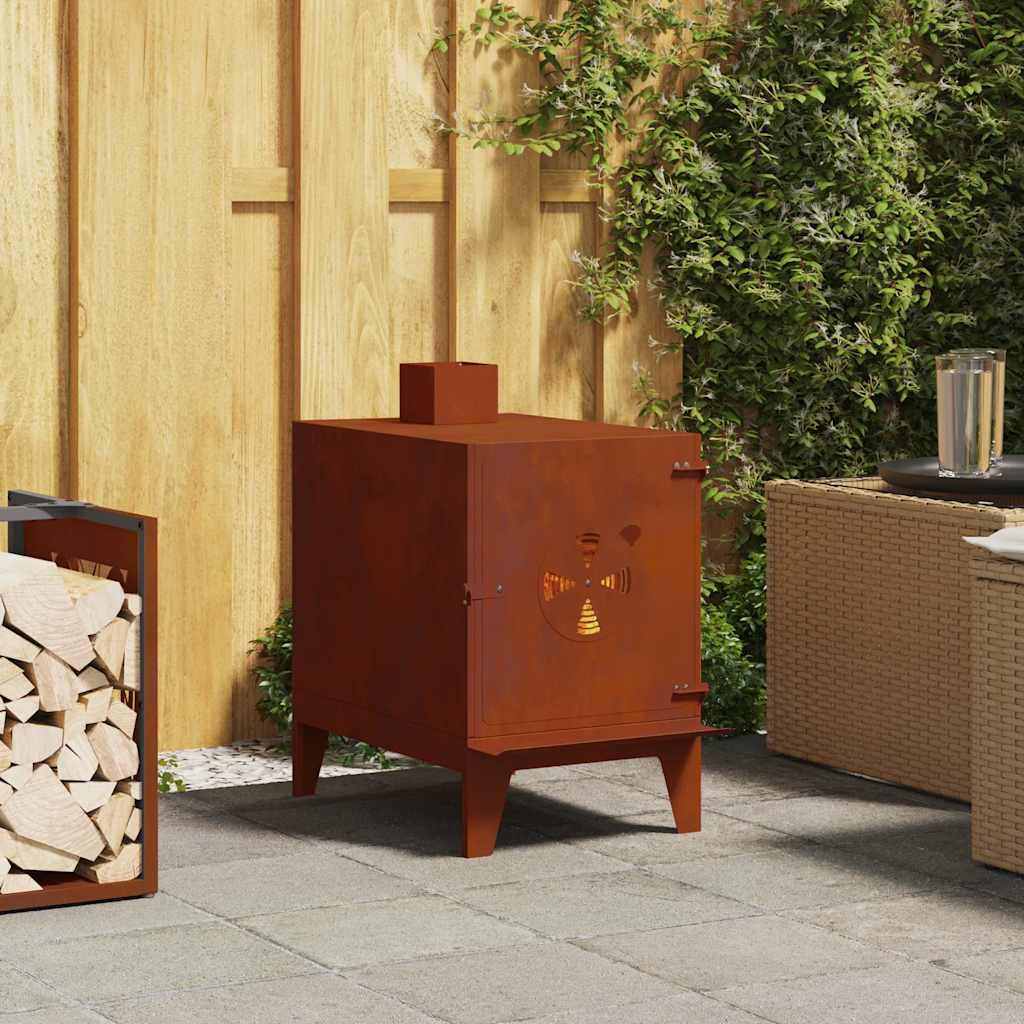 vidaXL Gartenofen 35x50x60 cm Cortenstahl