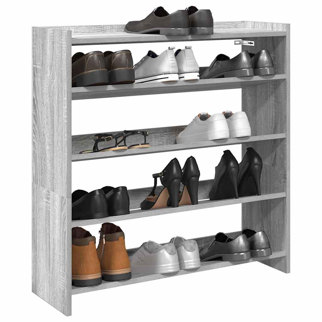 vidaXL Schuhregal Grau Sonoma 80x25x81 cm Holzwerkstoff