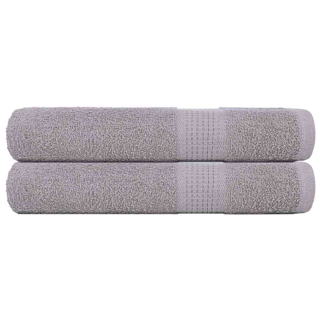 vidaXL Handtücher FROGN 2 Stk. Grau 100x200 cm 360 g/m²