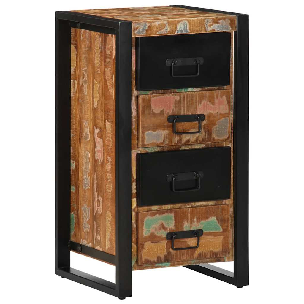 vidaXL Schubladenschrank Mehrfarbig 40x40x75 cm Altholz Massiv