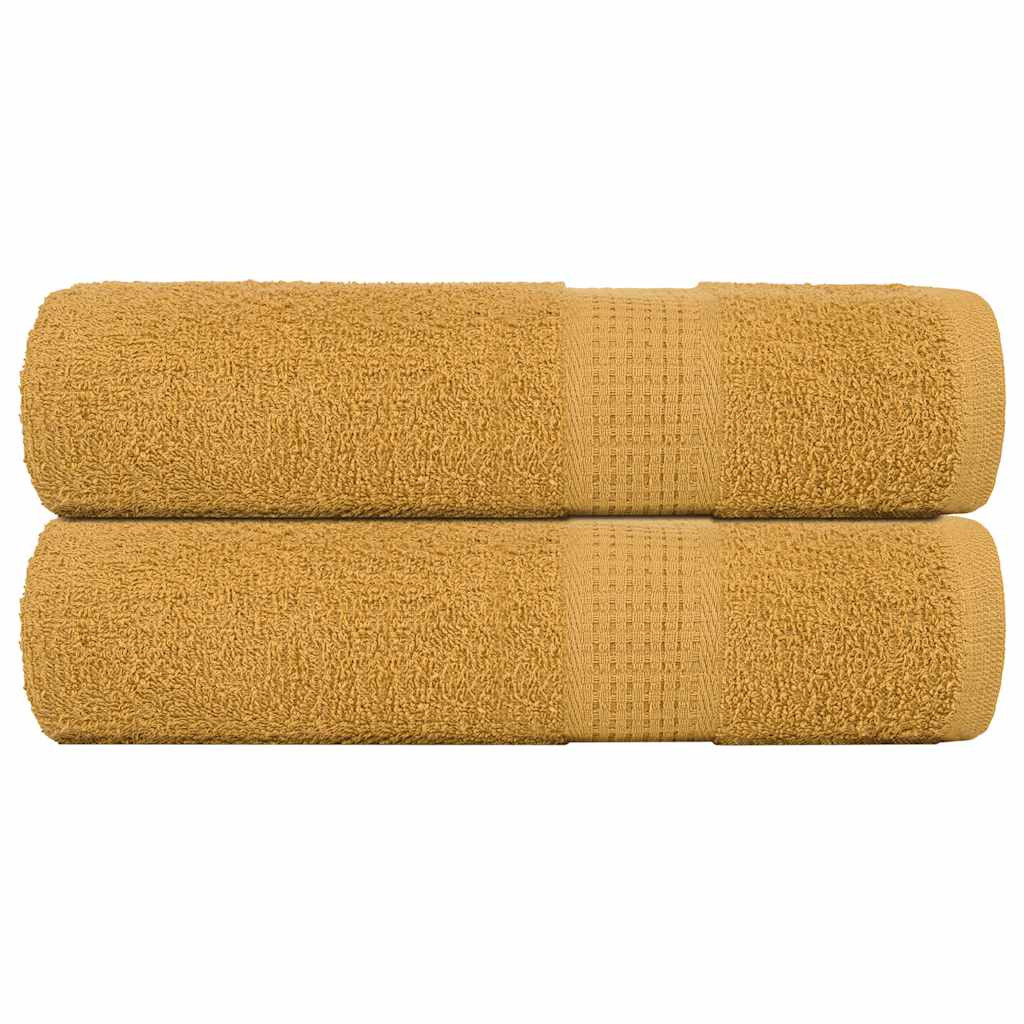 vidaXL Duschtücher FROGN 2 Stk. Gold 70x140 cm 360 g/m²