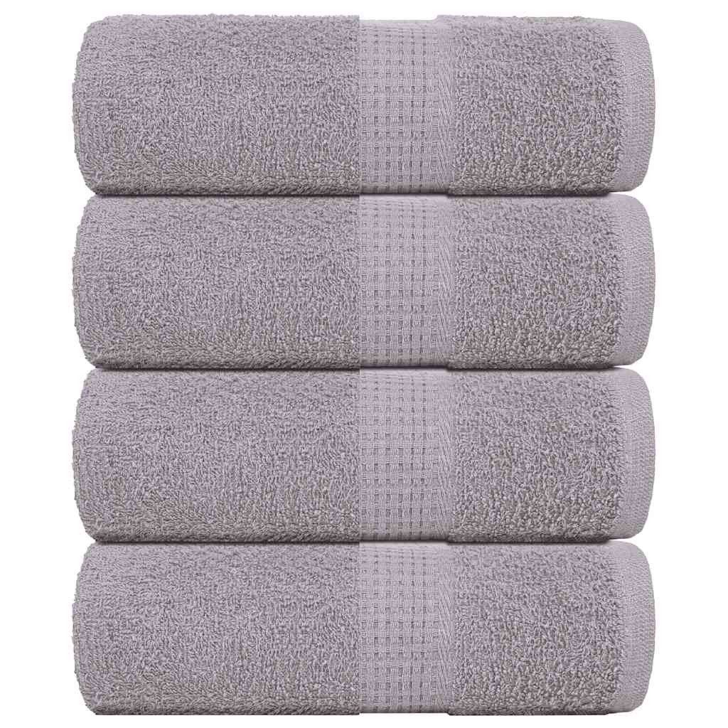 vidaXL Gästetücher FROGN 4 Stk. Grau 30x50 cm 360 g/m²
