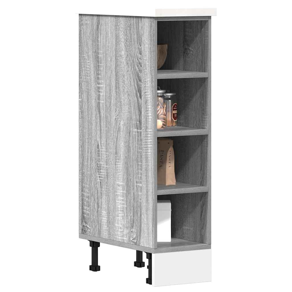 vidaXL Unterschrank Riga Grau Sonoma 20x44,5x81,5 cm Holzwerkstoff