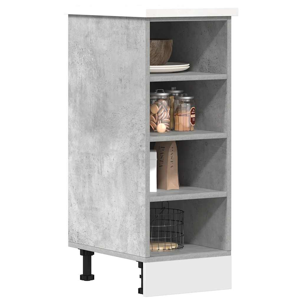 vidaXL Unterschrank Riga Betongrau 30x44,5x81,5 cm Holzwerkstoff